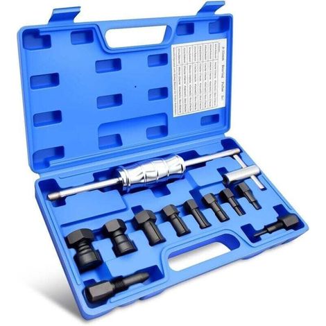 Set mit 12 Innenlagerabziehern inklusive Gleithammer und verstellbaren Klemmen (8–32 mm) für Auto, Motorrad und Fahrrad