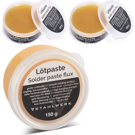 STAHLWERK 3 x pasta saldante 150g per lavori di saldatura professionali e precisi