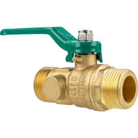 UNIWATER Trinkwasser-Kugelhahn mit Stahlhebel, beids. Außengewinde G 3/4 Zoll (DN 15) Typ 1442 (1/5)