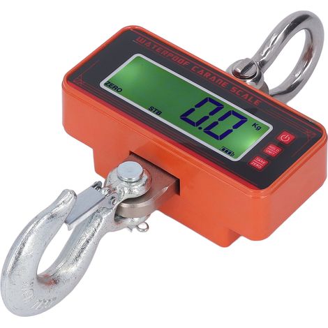 Balance numérique pour grue étanche 1000 kg (2000 lb), boîtier en alliage d'aluminium orange, balance suspendue, prise UE 100-240 V (1/5)