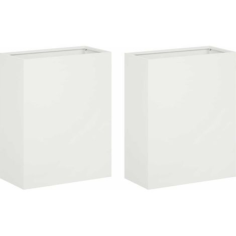 Macetero de Jardín 2 uds. Blanco 40 x 20 x 50 cm vidaXL