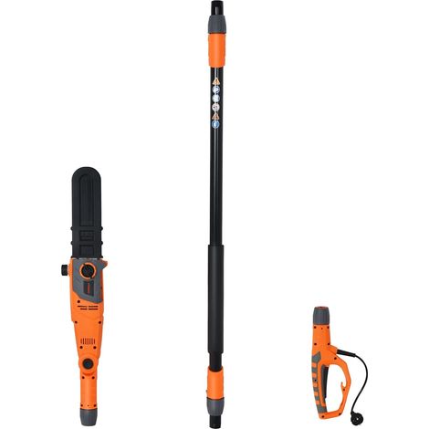 Sega Elettrica 212-286 cm, Motosega Multi Angolo, Montaggio Senza Attrezzi, Motosega Regolabile, Motosega Telescopica per Cortile e Giardino, Arancione (1/5)