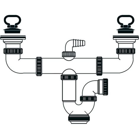 TECNO SIFON VERLÄNGERBARE DOPPELBREMSE C/V1-1/2 T46 85MM 50211
