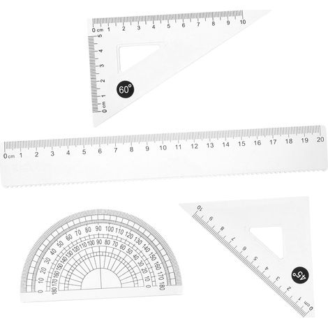 Rapporteur de géométrie transparent OSALADI, outil mesure (1/5)