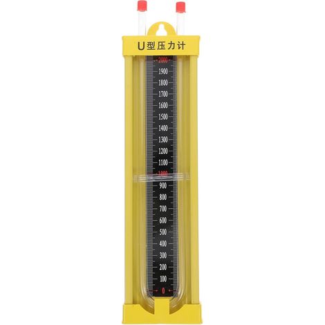 Manomètre en U 0-2000 Pa - Manomètre haute précision 11,22" pour la mesure de la pression des gaz et de l'eau - Indicateur de pression en forme de U facile à lire pour usage (1/4)
