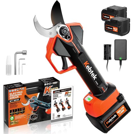 9035 Coupe-branches sans fil léger 35 mm Ciseaux électriques de jardin 21 V 4000 mAh Batterie Ciseaux de jardin compatibles avec rallonge manche télescopique ciseaux à buis (1/5)