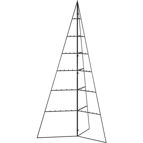 Arbre de Noël  Sapin de Noël en métal pour décoration noir 140 cm (1/5)