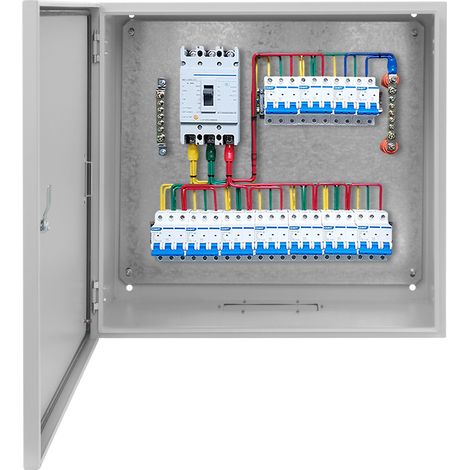 60x60x30cm Boîtier électrique d'extérieur à fixation murale, boîtier de distribution IP65, boîtier de raccordement électrique verrouillable à clé, Electricité (1/5)