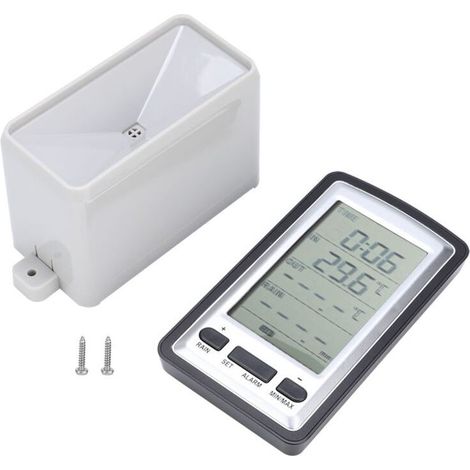 Thermomètre numérique température intérieur/extérieur, station météo avec capteur à distance, jauge de pluie, récepteur. (1/4)