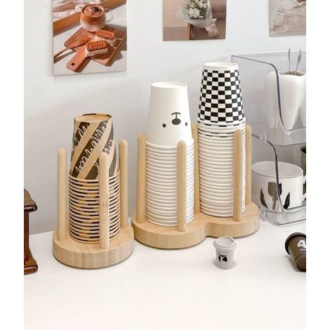 Porte-Tasses en Bois ,pour Tasses à Thé, Café, Facile à Accrocher et Éviter les Collisions pour Tasse Thé (1/5)