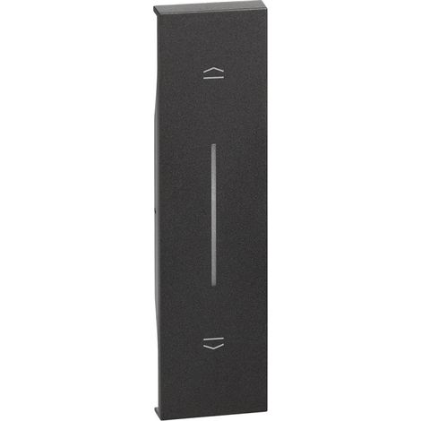 Enjoliveur Living Now pour poussoir de volets roulants et commande MyHOME Up 1 module noir mat BTICINO BTKG05
