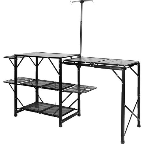 Table de cuisine de camping, portable, avec évier intégré, 27.8 lbs (1/2)