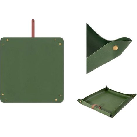 Tapis de rempotage 67 x 67 cm, imperméable, pliable, pour plantes d'intérieur et extérieur, sous-main pour rempotage, jardinage, bonsaï et plantes (1/5)
