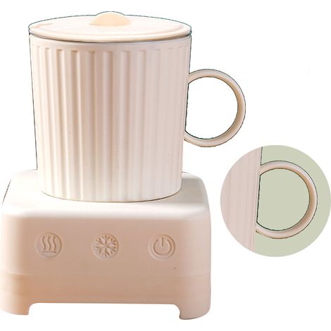 Enfriador de bebidas eléctrico portátil: taza inteligente con función de calentamiento y enfriamiento rápidos para la oficina, el hogar y los viajes. Material: plástico y aluminio. (1/5)