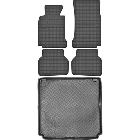 Juego de alfombrillas de goma para coche y maletero para BMW Serie 5 E39 familiar (1995-2004).