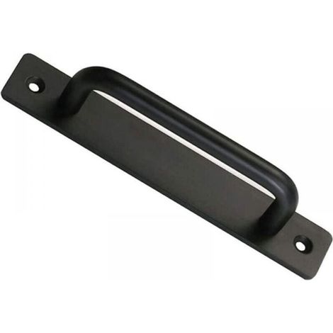 Poignée de porte moderne - Alliage d'aluminium - Noir mat - 148 mm - Design minimaliste - Installation facile