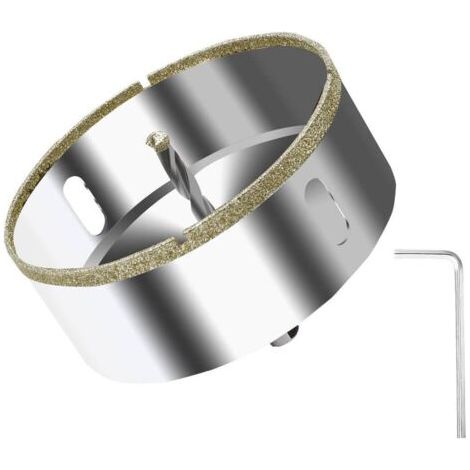 L&H-Cfcahl – Scie cloche diamant 100 mm – Foret trépan pour verre, carrelage, céramique, marbre, granit – Profondeur de coupe 30 mm
