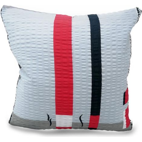 Federa in corteccia 40x40 con motivo a chiavi rosse