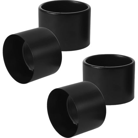 Anneaux d'Abat-Jour Métalliques Noirs 55Mm X 40Mm Lot de 4 pour Accessoires d'Éclairage Intérieur, Lampes de Chevet et Suspensions (1/5)