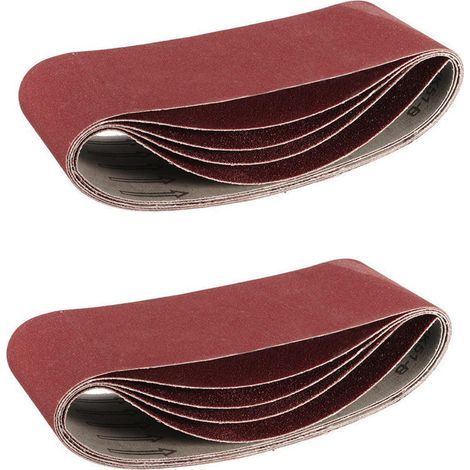 Lot 10 Bandes Abrasives 100x915 mm – Grain 240, Oxyde Aluminium – Bois, Métal (1/5)