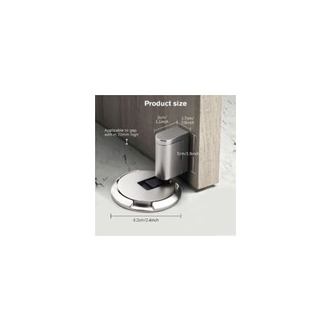 Cuña para puerta, tope de puerta, tope magnético para puerta, tope de puerta de metal, tope de puerta magnético sólido con adhesivo y tornillos - Crezuo