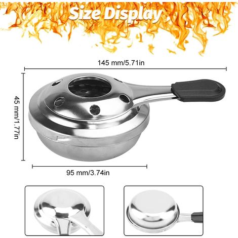 Lot de 2 - Réchaud À Alcool - Réchaud À Alcool Portable En Acier Inoxydable - Brûleur Alcool Fondue Pour Le Camping En Plein Air - Café, Boissons (1/5)