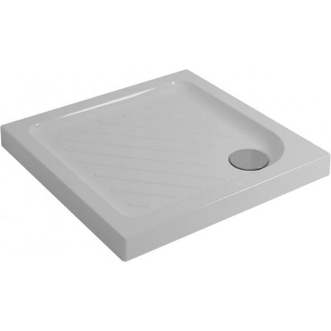 Piatto Doccia Quadrato 75x75 cm In Ceramica senza piletta - Altezza 7 cm (1/2)