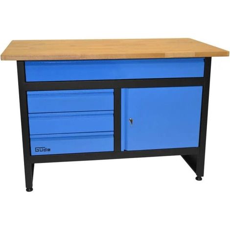 Etabli GW 3/1 - 120 x 60 cm - 1 porte - 4 tiroirs