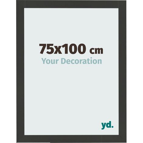 yd. - Cadre photo 75x100 - Noir Grain de Bois - MDF - Bologna (1/5)