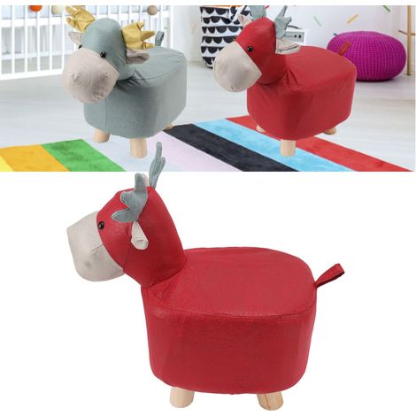Tabouret bas mignon et tendance, parfait pour les enfants paresseux, pour une utilisation à la maison, avec un joli motif de cerf, un banc à chaussures en forme d'animal de dessin animé et une couleur (1/5)