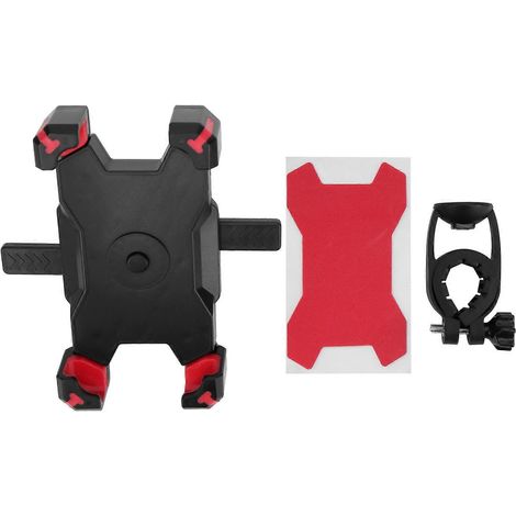 Support de téléphone pour vélo rotatif à verrouillage par une seule touche, support de navigation antichoc pour voiture, rouge