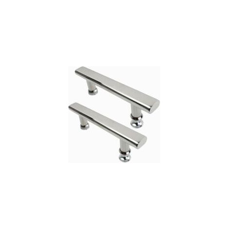 2 maniglie per porta doccia in acciaio inox cromato da 145 mm per bagno e cucina - Crezuo