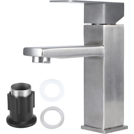 Robinet évier inox G1in, mélangeur pour salle de bain et cuisine, design épuré, installation facile et durable (1/5)