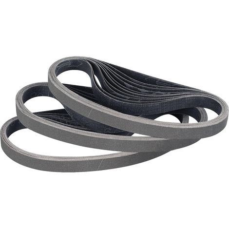 Bandes Abrasive 10 x 330mm-30 Pièces Grain 60/120/240/400/600/800 Bandes Abrasives en Carbure de Silicium pour L'affûtage des Couteaux et le Travail des Métaux (1/5)