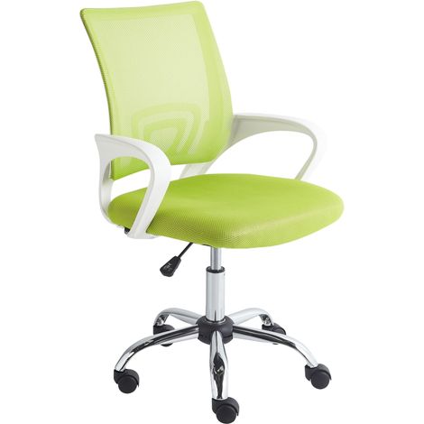 Sedia girevole da ufficio con schienale reclinabile regolabile in altezza verde lime Solid