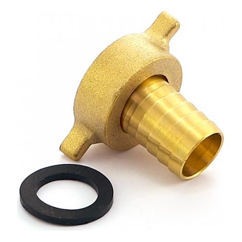 Raccord arrosage 2 pièces - écrou à oreilles femelle 1/2" (15/21) - douille cylindrique Ø15 - Anquier