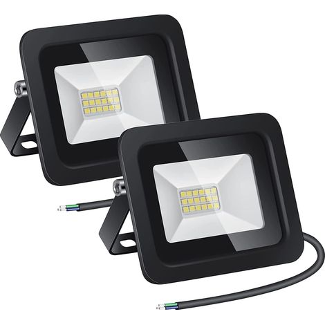 Projecteur LED Extérieur 30W, 2700LM Économie d'énergie Spot Led Extérieur，6500K Blanc Froid，IP68 Étanche，Éclairage de Sécurité pour Jardins, Cours, Couloirs, Garages et Terrasses,Lot de 2