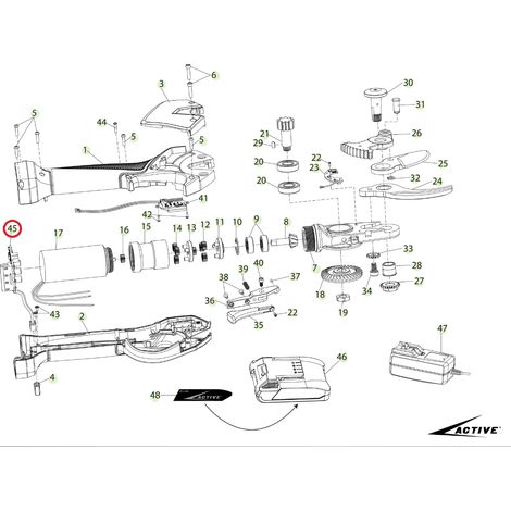 ORIGINAL ACTIVE 12 V / 24 V placa electrónica tigercut 35 tijera 025966
