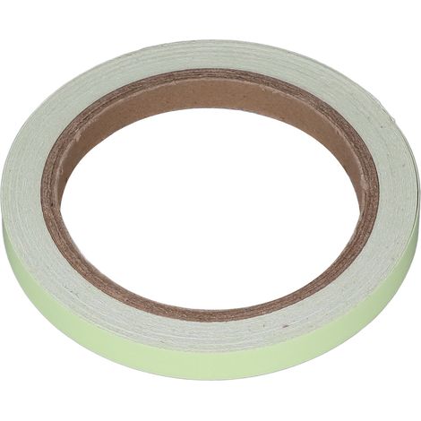 Ruban fluorescent vert 10m, brillant dans le noir après exposition à la lumière UV, pour murs lisses et escaliers, largeur 20mm/0.79in. (1/5)