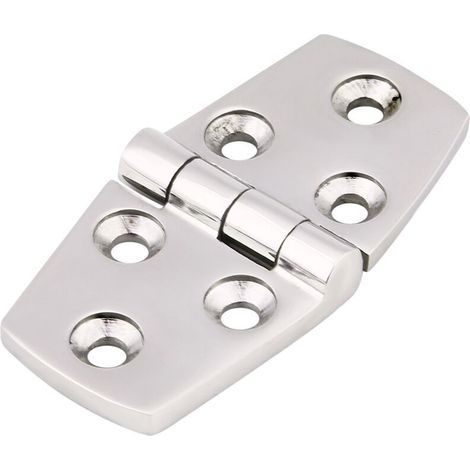 Flush stainless steel door hinge for marine boat cabin door 76 x 38 mm (1/5)