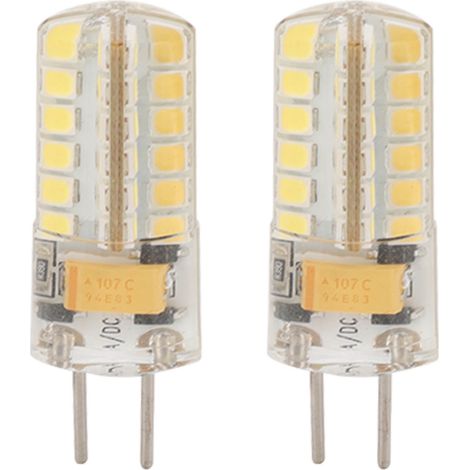Ortviai Ampoules LED GY6.35 2 pièces, 3 W, 6000 K, dimmables, 12 V AC/DC, blanc froid, pour luminaires intégrés (1/5)