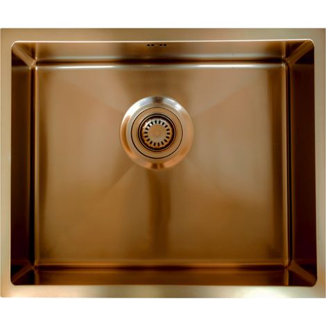 Essebagno Evier 1 cuve seule 55x45 Luisa en inox cuivre brossé