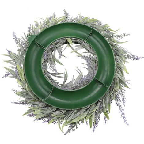 Couronne de feuilles vertes 32cm pour porte, mur, fenêtre - Décoration naturelle pour maison, mariage, fête (1/5)