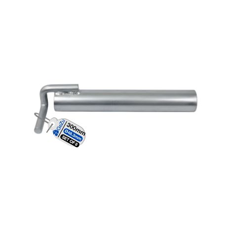 Lot de 8 Ancrage en tube d’acier galvanisé à chaud 300 mm – support échafaudage fixation poteau construction – GeZu Impex