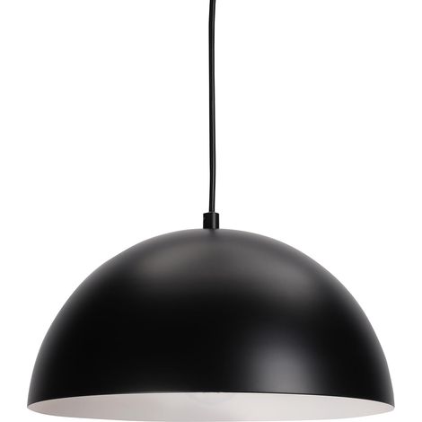 Luminaire, lustre design, moderne - lampe suspendue en métal mat - pendel assorti, douille E27 - possibilité ampoule LED - 60W maxi, Diam. 39 x H. 12 cm (1/5)