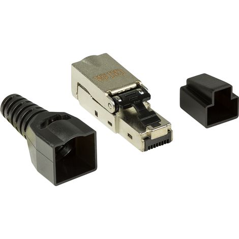 Conector RJ45 Cat.6A de bajo costo, ensamblaje in situ LogiLink, blindado de 10 Gigabit (1/5)