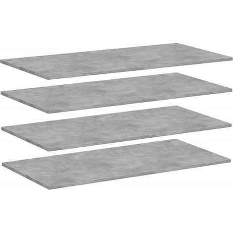 Maison Exclusive - Bücherregal-Bretter 4 Stk. Betongrau 100x50x1, (1/5)