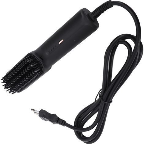 Peigne lisseur/boucleur pour cheveux, petit et élégant, idéal pour les voyages, noir, prise européenne 250 V (1/5)
