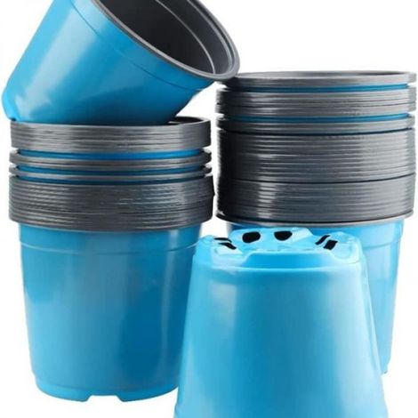 Pots de germination 50 pièces en plastique souple 15 cm résistant aux intempéries pour jardinage intérieur et extérieur (1/4)