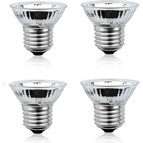 50W E27 UVA+UVB Vollspektrum-Heizlampe, dimmbar, 220-240V, Bräunungslampe für Reptilien, Amphibien, Echsen (4er-Pack, Warmweiß 2700K)